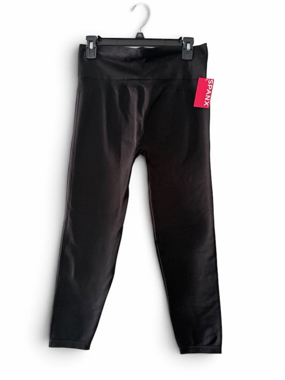 NWT SPANX Shape Women’s XL Black Ribbed Knit Legging A1